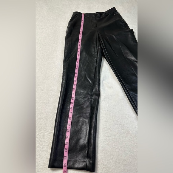 Aritzia Babaton Wide Leg Black Faux Leather Pants in Size 2 - Picture 4 of 16